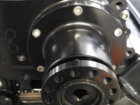 TBS-4001 Snout - 3.90" BLACK  Billet Blower Snout with Coupler 6 Bolt 3.4" DIA